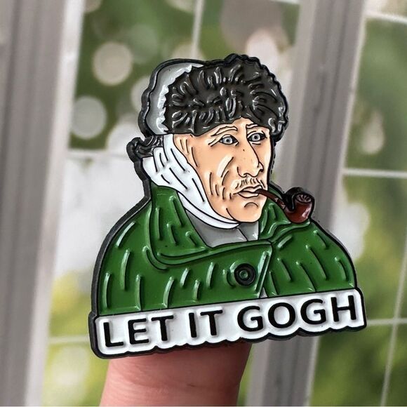 Let It Go Van Gogh Enanel Pin/ Brooch Lapel - Picture 1 of 6